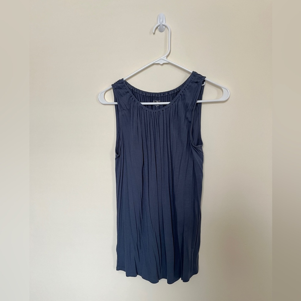 LOFT Dark Blue Sleeveless Blouse
